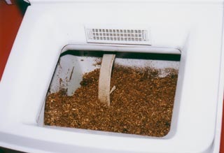 生ゴミ処理機の中